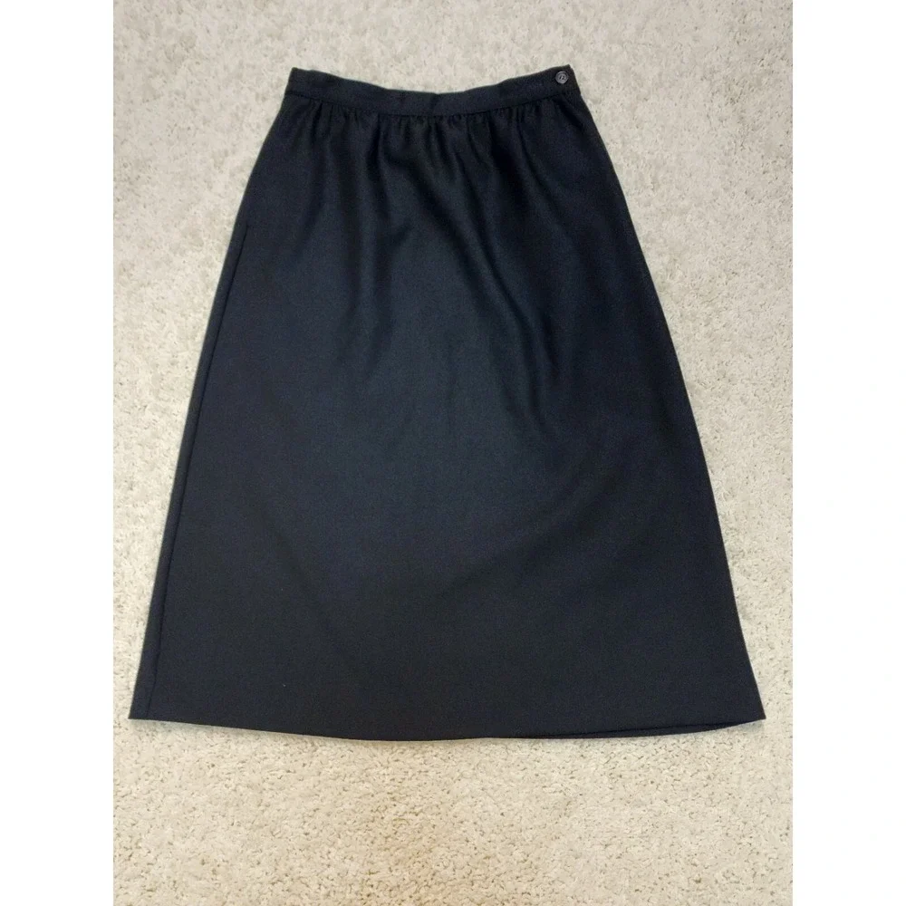 VINTAGE‎ Haberdashery Womens Corporate A line Skirt Black Size 10 Two Pockets